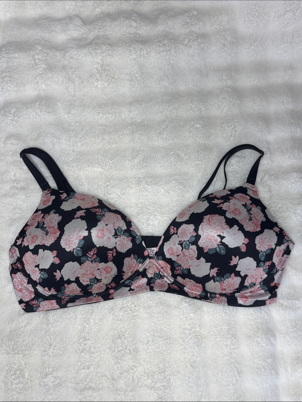 Victoria's Secret No-Wire Lined Floral Print Bra 38D